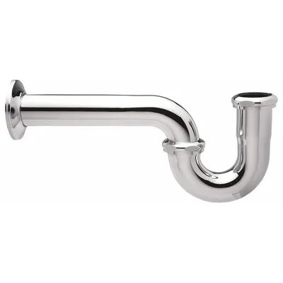 ZURN Trap: Brass, Chrome-Plated, Silver, 1 1/2 in Nominal Pipe Size - P-Traps
