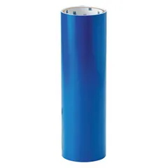 Solid blue vinyl floor marking tape, 12 inches wide by 12 feet long, with a 4 mil thickness. No printed legend, suitable for custom visual-only floor marking in industrial facilities to designate work zones, storage areas, or safety boundaries.