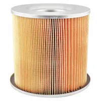 Cartridge hydraulic filter with cellulose media and attached end seals. Inside diameter 2 7/16 in, outside diameter 6 in. Compatible with hydraulic fluid in Ford vehicles. Used in hydraulic systems to remove contaminants