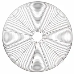 Fan guard designed for HVACR fans and blowers to prevent accidental contact with rotating blades. Suitable for use in air handling units, exhaust fans, and condenser units.