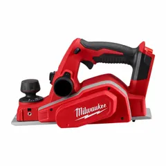 Bare tool cordless hand planer with a 3-1/4 in carbide blade, 1/16 in cutting depth, and 20 depth settings. Designed for smoothing and dimensioning wood surfaces in construction and carpentry applications. Runs on the M18 battery system (battery and charger sold separately).
