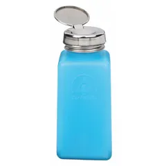HDPE dispensing bottle with a 236.5 mL (8 fl oz) capacity. Includes a dropper closure for controlled drop-by-drop dispensing of liquids. Non-sterile, no label. Suitable for laboratory, industrial, and maintenance applications requiring precise solvent, oil, or chemical dispensing.