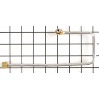 The GE WB28K10024 is a supply tube used in ovens for delivering gas or fluid. It is a replacement part for maintaining proper appliance function in compatible models