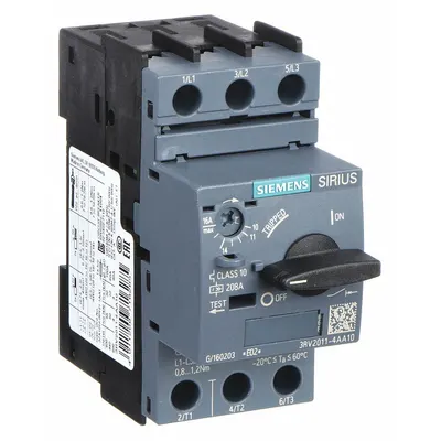 Siemens Manual Motor Starter: Non-Reversing, 3 Poles, 16 A, Thermal Protection - Non-Reversing Starters with Thermal Overloads