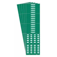 Pipe Marker: Primary, Green, White, Fits 3/4 in and Smaller Pipe O.D., 3 Pipe Markers, 5 PK (MPN 7221-3C-PK)