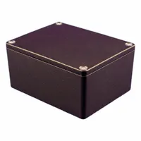 This die-cast aluminum enclosure measures 4 in x 3 in x 2 in with a solid cover secured by screws. Rated NEMA 1/12/13/4/4X, it provides protection against dust, water, corrosion, and hose-directed water. Suitable for indoor and outdoor use in industrial environments. Knockouts are not included