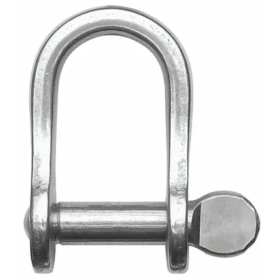 RONSTAN D-Shackle: Chain Shackle, 310 lb Working Load Limit, 1/4 in Compatible Rope Dia - Corrosion-Resistant Chain Shackles for Lifting