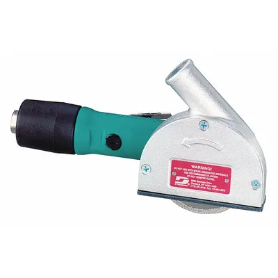 DYNABRADE Cut-Off Tool: 3 in Wheel Dia, 0.4 hp Horsepower, 12,000 RPM Max. Speed - Standard Reach Right-Angle Mount Air-Powered Cut-Off Tools