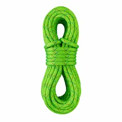 Dynamic double braid rope with 1/2 in diameter and 1,150 lb working load limit. Constructed of polyester. Suitable for rigging and climbing applications such as industrial access, arborist work, and rescue operations where controlled stretch is required.
