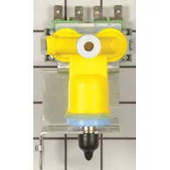 This water valve controls water flow to the ice maker and water dispenser in refrigerators and freezers. It is a replacement part for maintaining proper water supply for ice production and chilled drinking water.