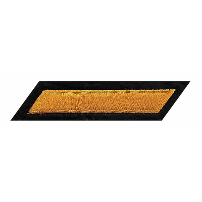 HEROS PRIDE Embroidered Patch: Hashmark, 2 in x 3/8 in, Black/Gold, Felt/Plastic - Embroidered Insignia