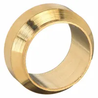 Brass compression sleeve for 12 mm OD tubing. Used in pneumatic, hydraulic, and instrumentation systems to seal and grip tubing within a compression fitting. Supplied in a pack of 50