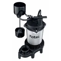 FLOTEC Submersible Sump Pump: 3/4 hp, 115V AC, 59 gpm Flow Rate @ 10' of Head, 1 1/2 in FNPT, 5.5 A (MPN FPZS75V)
