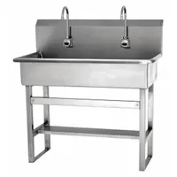 SANI-LAV Wash Station: 45 in Overall Ht, 37 in Bowl Lg, 8 in Bowl Dp, 0.5 gpm Flow Rate, Sensor (MPN 54FAL-0.5)