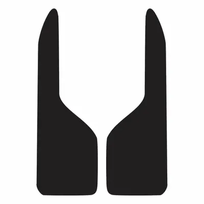 BUYERS PRODUCTS Polymer Mud Flaps, 37 in Ht, 12 in Wd, 1/8 in Thick, Black, Pair - Truck Mud Flaps