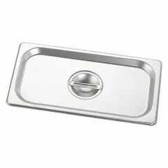 NSF-certified cover designed for sixth-size steam table pans. Helps maintain food temperature and hygiene in buffet or cafeteria service. Not dishwasher safe.