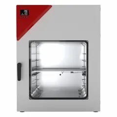 Vacuum oven with 4.2 cu ft capacity, maximum temperature of 220°C, and 1.6 kW power rating. Operates from 9°C above ambient. Suitable for drying, curing, and heat-treating heat-sensitive materials under reduced pressure, such as in electronics drying, pharmaceutical stability testing, and materials research.