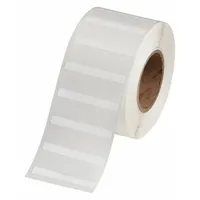 This precut label roll measures 1/4 in x 2 in and is made of white matte polypropylene. It is inkjet print-receptive and rated for temperatures from -112°F to 158°F. Designed for use with the BradyJET J2000 printer series, it is suitable for industrial labeling applications such as asset tracking, cable marking, and component identification