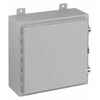 WIEGMANN Enclosure: Steel, 24 in x 24 in x 10 in, NEMA 12/13, Solid Cover - Steel Dust-Tight Enclosures