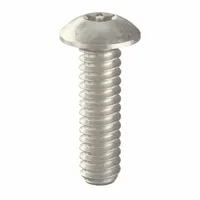 Tamper Resistant Screw: #6-32 Thread Size, 1/2 in Lg, Stainless Steel, Plain, Button, 25 PK (MPN 91010)