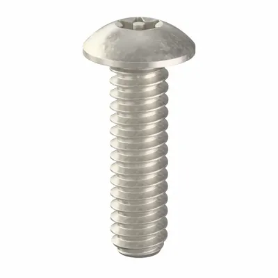 TAMPER-PRUF SCREW Tamper Resistant Screw: #6-32 Thread Size, 1/2 in Lg, Stainless Steel, Plain - Button Head Tamper-Resistant Machine Screws