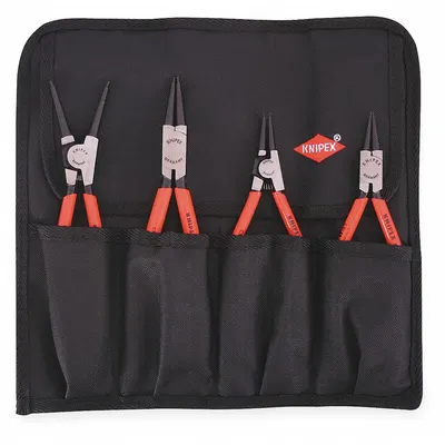KNIPEX Retaining Ring Plier Set: External/Internal, 0.07 in_0.049 in Tip Dia - Internal & External Retaining-Ring Pliers Sets