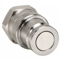 This hydraulic quick-connect coupling plug features a steel body and fluorocarbon seal, with a 1/2 in coupling size and Female NPTF connection. It is designed for rapid, leak-free connection and disconnection in hydraulic lines, commonly used in mobile equipment, machine tools, and hydraulic power units