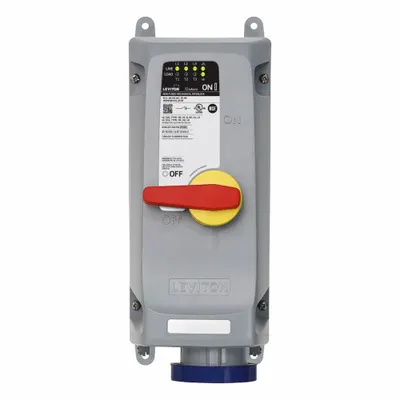 LEVITON Mechanical Interlock: 240V AC, Three Phase, 60 A, 3 Pole - Washdown-Rated Interlocks