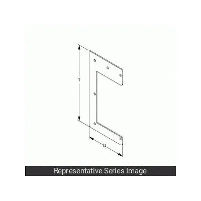 HAMMOND MANUFACTURING Wireway Drop Hanger: 6 in Wd, 6 in Ht, 15 1/4 in Ht - Hangers for Corrosion-Resistant Washdown Wireways