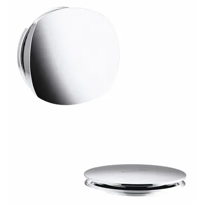 KOHLER Shower Drain: Metal, Chrome, 3 1/8 in Overall Dia, 2 3/4 in Overall Ht - Bathtub Drain & Overflow Kits