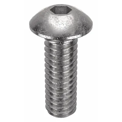 FOREVERBOLT Socket Head Cap Screw: #8-32 Thread Size, 1/2 in Lg, Button, NL-19, Stainless Steel - Button Head Socket Cap Screws