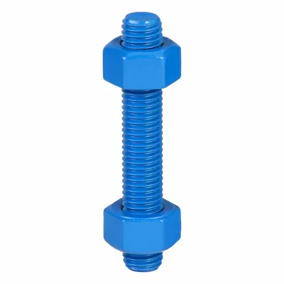 USA FASTENER Fully Threaded Stud: 5/8"-11 Thread Size, Steel, Grade B7, PTFE Coated - PTFE-Coated Fully-Threaded Rods & Studs