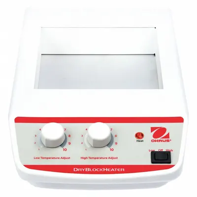 OHAUS Heat Block: 16 7/8 in Overall Dp, 3 1/2 in Overall Ht, 8 in Overall Wd - Dry Baths