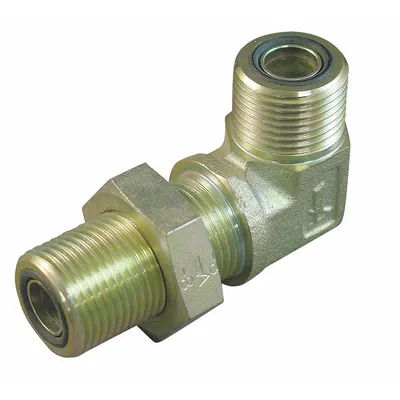 AEROQUIP Hydraulic Hose Adapter: 1 1/4 in x 1 1/4 in Fitting Size, Male x Male, ORS x NPTF - ORS-to-NPTF Steel Hydraulic Hose Adapters