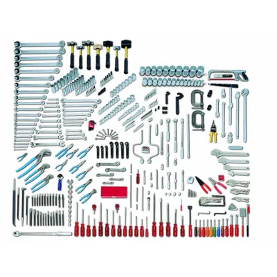 WRIGHT Mega Fractional Master Tool Set: 425 Total Pcs, SAE - Tool Sets with Tool Box