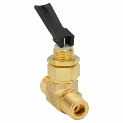 HAM-LET Manual Two-Way Ball Valve: 1/4 in Pipe Size, Brass, MNPT x MNPT - Straight-Body Toggle Valves