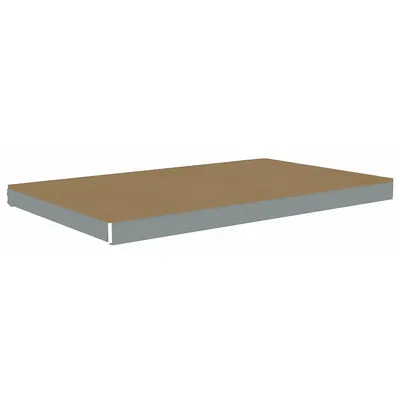 TENNSCO Shelf: 60 in x 36 in, 2,250 lb Load Capacity, Particleboard, Gray - Particleboard Decking Shelf Kits for Boltless Shelving