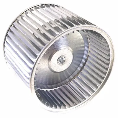 YORK Blower Wheel: 10 1/2 in Dia, 8 in W, CW Closed End, Steel Wheel, 1 Inlets - Dual-Inlet Forward-Curved Blower Wheels