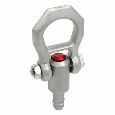 JW WINCO Quick-Release Hoist Ring: Stainless Steel, 337 lbf Load Limit - Corrosion-Resistant Quick-Release Pivot-Only Hoist Rings