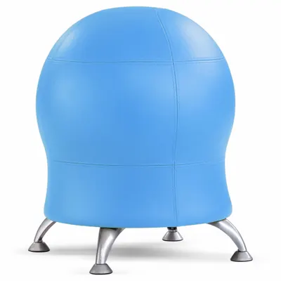 SAFCO PRODUCTS Ball Chair: 23 in Max Overall Ht, 22 1/2 in Overall Wd, Baby Blue - Active Chairs