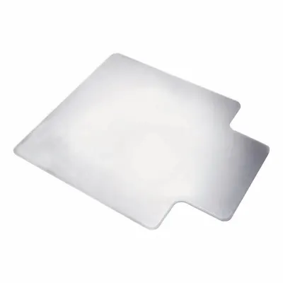 ABILITY ONE Chair Mat: Traditional Lip, 0.14 in Thick, 53 in Overall Lg, 45 in Overall Wd - Multi-Surface Chair Mats
