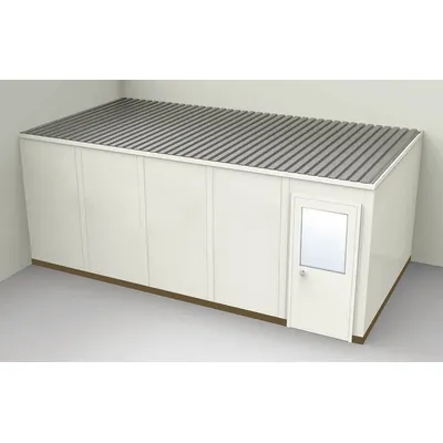 PORTA-FAB Modular In-Plant Office: 20 ft x 10 ft x 8 ft, 3 Walls, Steel-Covered Drywall - 3-Wall Unassembled In-Plant Offices