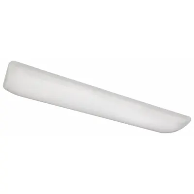 LITHONIA LIGHTING Flush Mount: White, 3 1/4 in Ht, 2,000 lm, 4000K, 35 W, 120V AC, 9 1/4 in Wd - Linear Puff Flush-Mount Lights