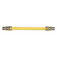 Gas Connector: 1/2 in Hose Inside Dia., 4 ft Hose Lg, 106,000 BTU Capacity, Yellow, MIP x MIP (MPN 30C-3131-48)