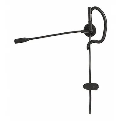 MOTOROLA Earpiece: Fits Motorola, Ear Hook, Black, 1 Wires, Extended from Earpiece Mic - Motorola-Compatible Earpieces & Headsets