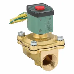 This 2-way/2-position normally closed solenoid valve from REDHAT is designed for high-flow applications. It features a 1 in pipe size and operates on 120V AC. The watertight coil enclosure provides protection in wet or washdown environments. Suitable for controlling the flow of liquids or gases in industrial automation, water treatment, and process control systems.