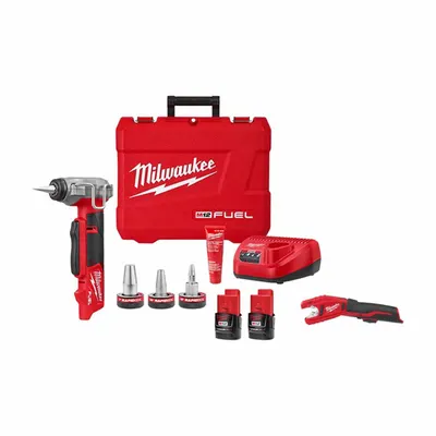 MILWAUKEE Expansion Tool and Tube Cutter: 2 Tools, Expansion Tool/Tube Cutter, 12 V DC Volt - Milwaukee 12V Cordless Tool Combination Kits