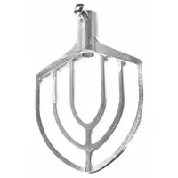 This 20 qt capacity beater attachment is designed for commercial mixing applications, suitable for blending doughs, batters, and icings. It is compatible with HOBART mixer models HL120, HL200, and HL200C