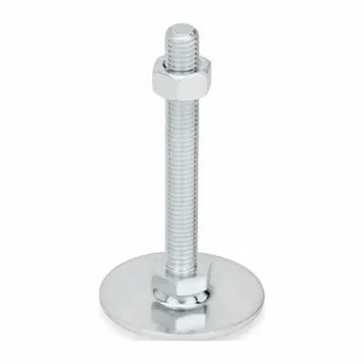 JW WINCO Male-End Leveling Mount: Swiveling Stud, 3/8"-16 Thread Size, 1.97 in - Swivel Male Leveling Mounts