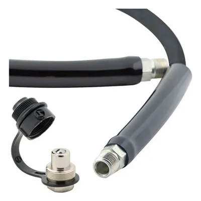 BVA HYDRAULICS Hydraulic Hose Assembly: 3/8 in ID, NPTF, 20 ft Lg, Black, 3/8 in x 3/8 in Fitting Size - BVA Hydraulics Hydraulic Hose Assemblies